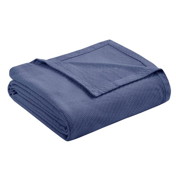 Madison Park Other - NWT Madison Park Liquid Cotton Blanket Lightweight Breathable Navy Blue King